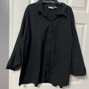 Sonoma women Black Casual Button-Down Shirt